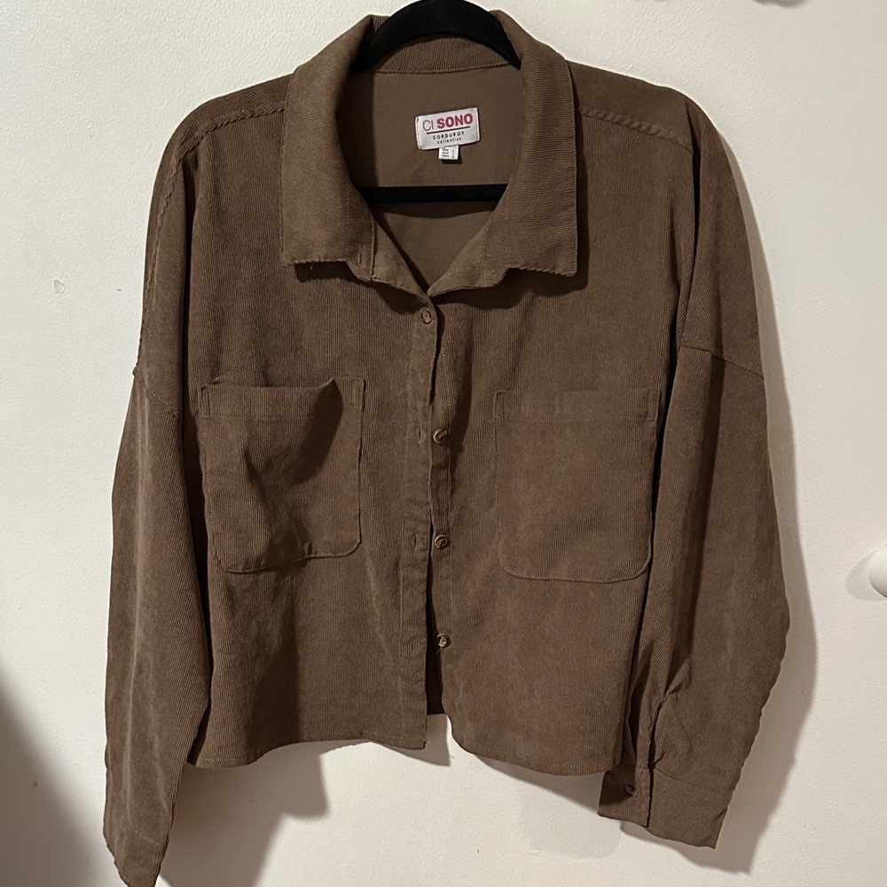 Ci Sono Tan Corduroy Shirt